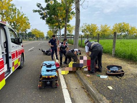 高雄69歲騎士疑未戴安全帽自摔 頭部受創不治 社會 中央社 Cna