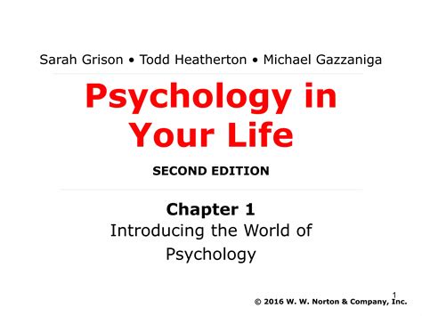 Psychology In Your Life Lecture Powerpoint Chapter 1 Ppt