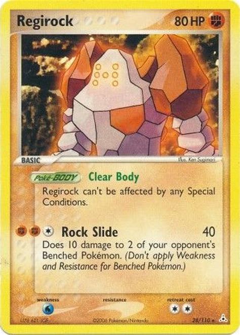 Regirock 28 110 Pokemon Enkeltkort Fra EX Holon Phantoms