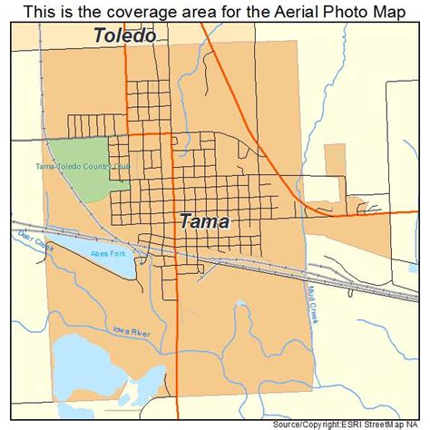 Aerial Photography Map of Tama, IA Iowa