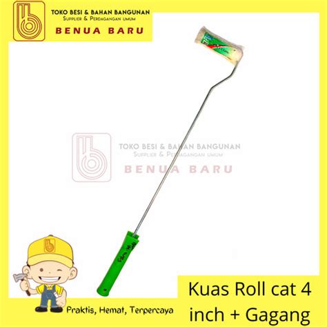 Jual Kuas Roll Kapal Biasa 4 Inch Gagang Panjang Kuas Roll Cat Tembok