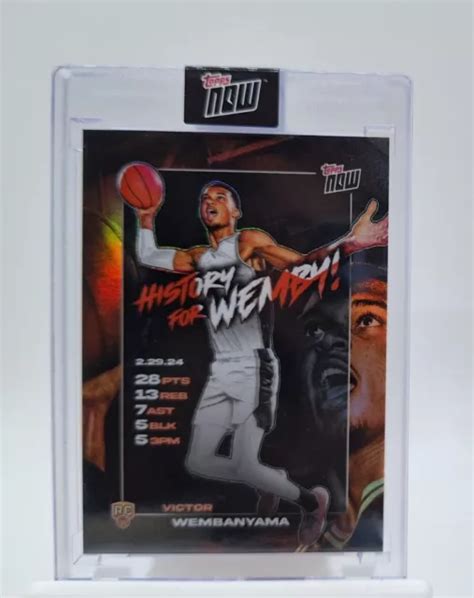 Carte Basketball Victor Wembanyama Topps Now Vw Rc En