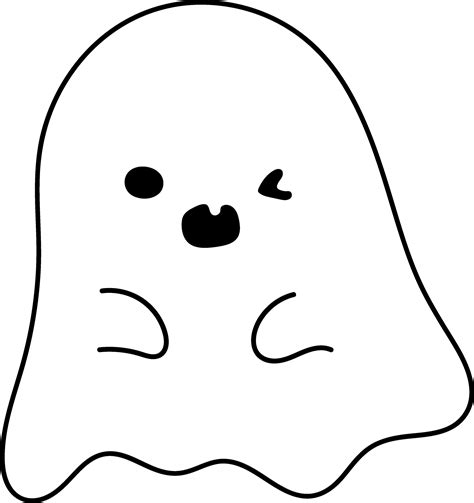 Halloween Cute Ghost Cartoon Character Illustration 24043686 PNG