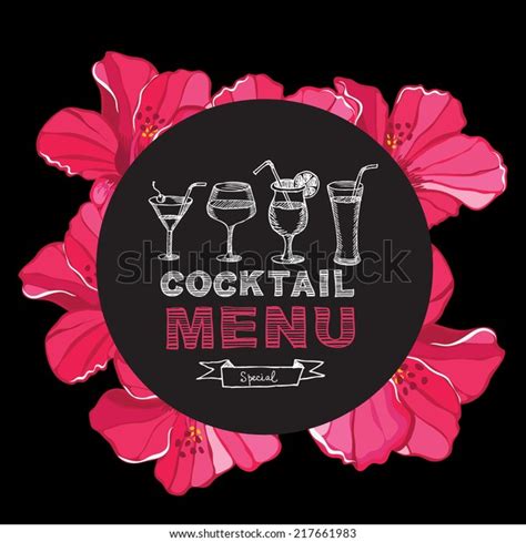 Cocktail Bar Menu Template Designvector Illustration Stock Vector Royalty Free 217661983