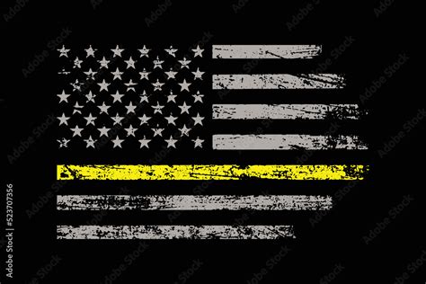 Thin Yellow Line Flag Stock Vector Adobe Stock