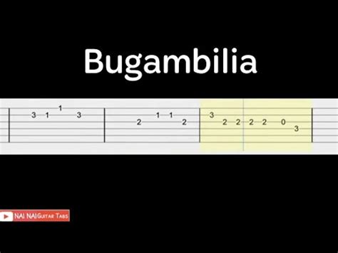 Nasa Histoires Bugambilia Guitar Tab Tutorial Youtube