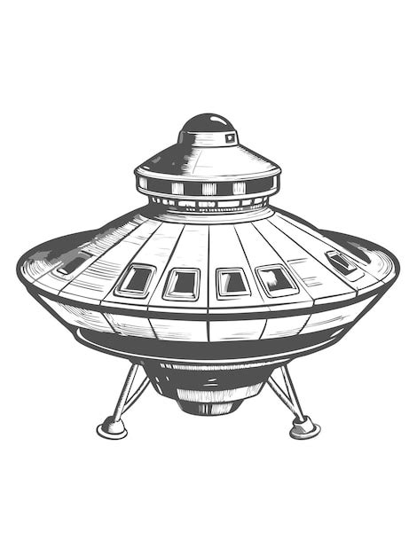 A drawing of a spaceship with a space ship on it | Premium AI-generated ...