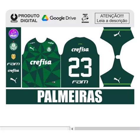 Arte Vetor Camisa E Caneca Palmeiras 23 24 Fonte Puma MercadoLivre