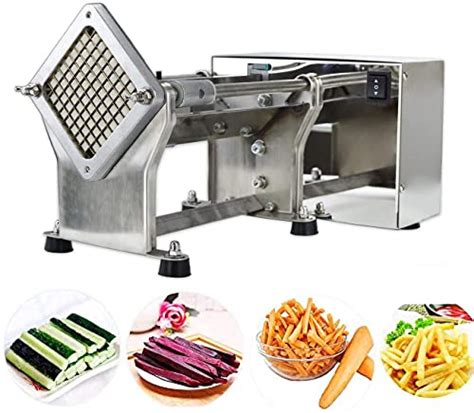 Electric French Fry Cutter With 6mm 9mm 13mm And 8 Wedge Blade Potato