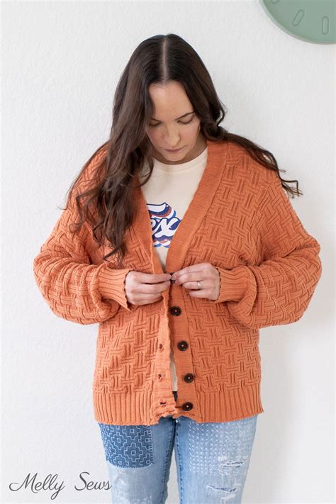 Make A Cardigan From A Throw Blanket Melly Sews