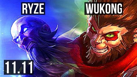 Ryze Vs Wukong Top 19m Mastery 710 Godlike Na Diamond V11