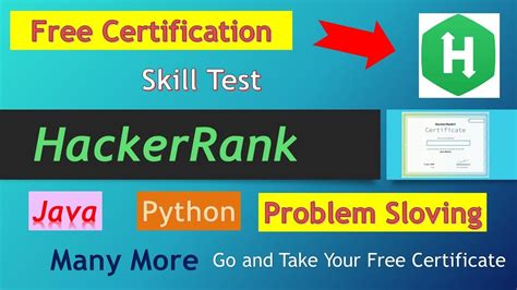 Hackerrank Certificate Free Certification Skill Test Java