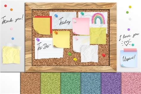 Cork Board Notes Sticky Notes And Reminders In Png Format Etsy Singapore