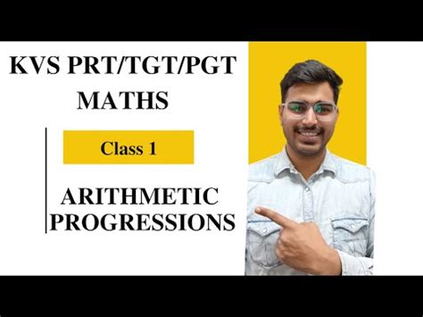 Kvs Prt Tgt Pgt Maths Preparation Ch Arithmetic Progressions