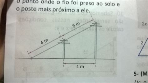 Dois Postes Perpendiculares Ao Solo Est O A Uma Dist Ncia De M Um Do