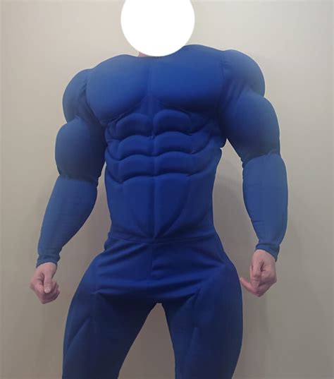 Blue Muscle Suit Etsy