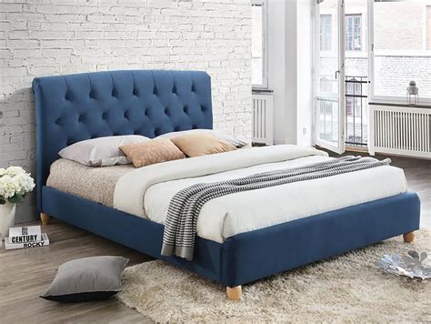 Birlea Brompton 5ft King Size Midnight Blue Fabric Bed Frame