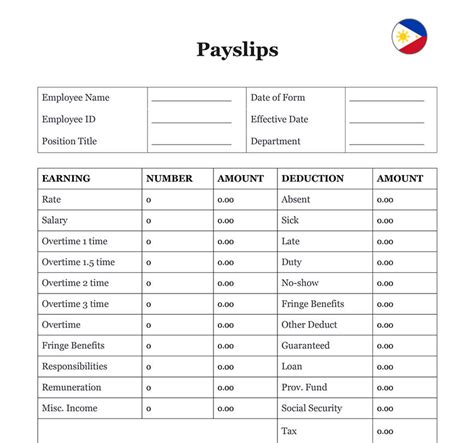 Payslip Form in Philippines | Outsource Accounting to Experts