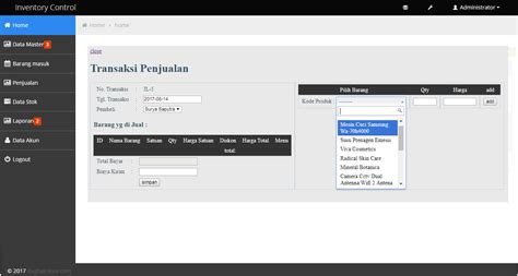 Aplikasi Inventori Barang Dengan PHP Dan Mysql