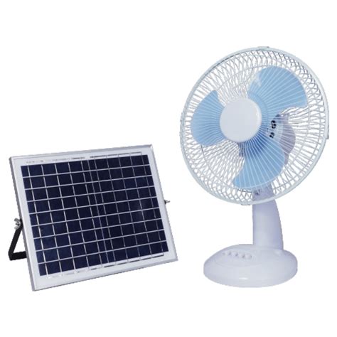 Home 12 Inches Ac Dc Solar Desk Fan 3 Blades Rechargeable Electric Solar Fans China Solar Fan