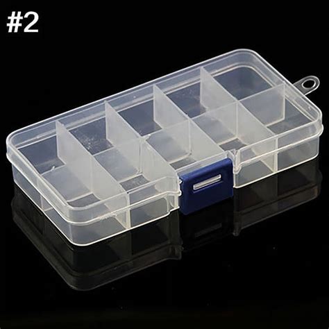 Leadrop Compartments Plastic Box Jewelry Bead Storage