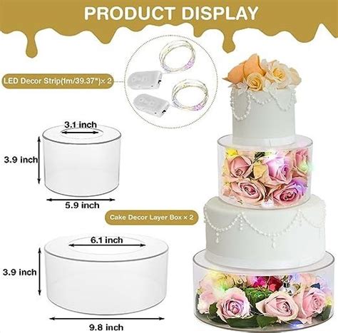 Fillable Acrylic Cake Stand This Two Piece Cake Decorative Riser Can