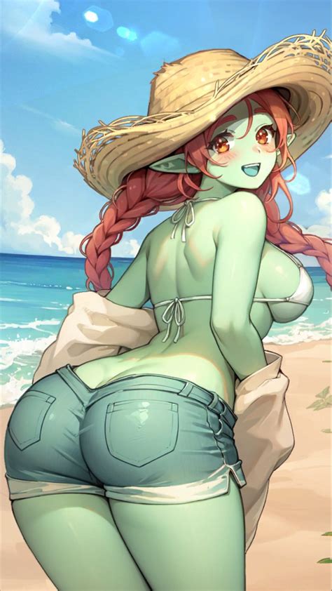 Rule 34 1girls Ass Ass Focus Beach Bikini Bikini Top Blush Charlotte Isekai Slow Life Female