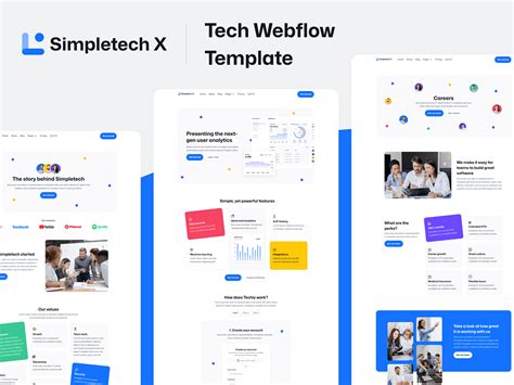 Simpletech X Tech Webflow Template Behance