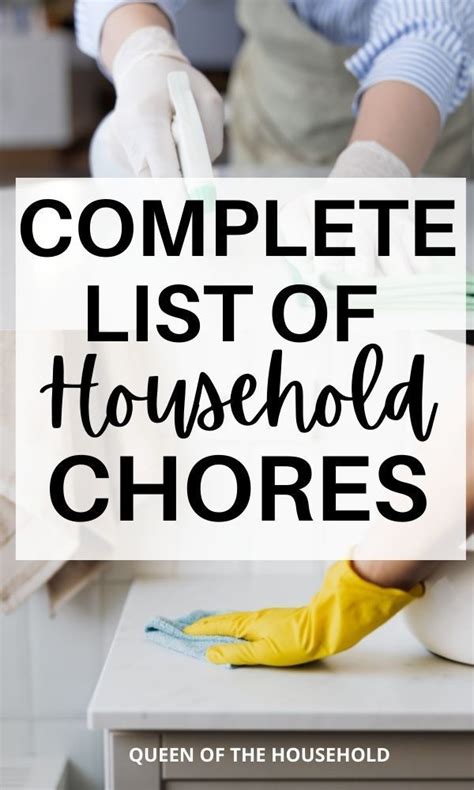 Need A To Know What Houshold Chores You Should Be Doing Here Are All