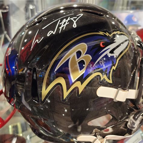 Lamar Jackson Ravens Autographed Football Helmet w/JSA COA | Icons and ...