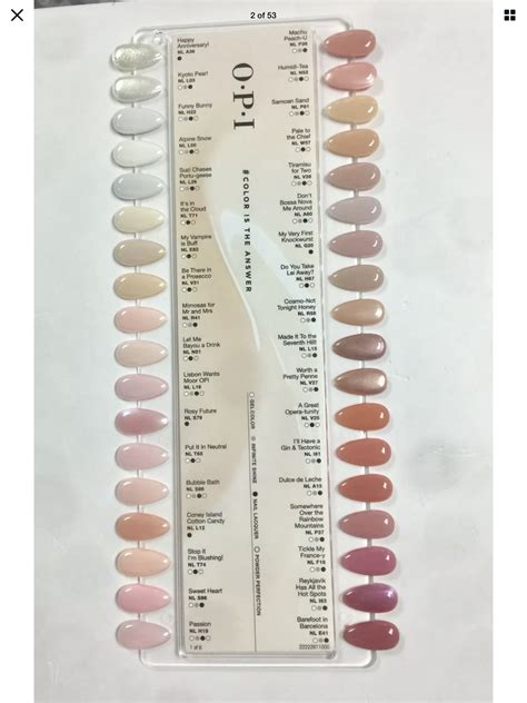 Opi Color Guide Opi Gel Nails Opi Nail Colors Dipped Nails