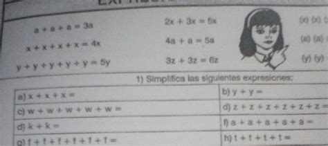 Simplifica Las Siguientes Expresiones Alumnos Planeaciondidactica