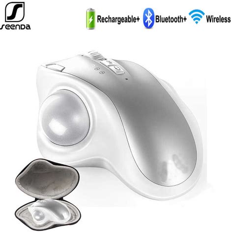 Wireless Seenda Trackball Mouse G Bluetooth Ergonomic Rechargeable