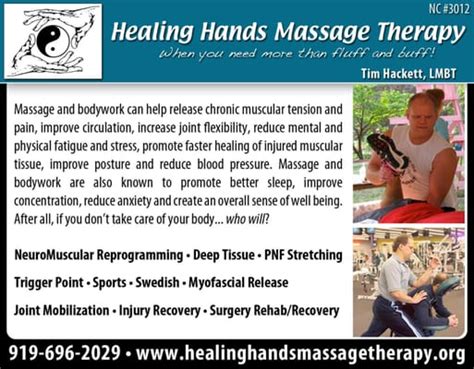 Healing Hands Massage Therapy 16 Reviews 70 Woodfin Pl Asheville