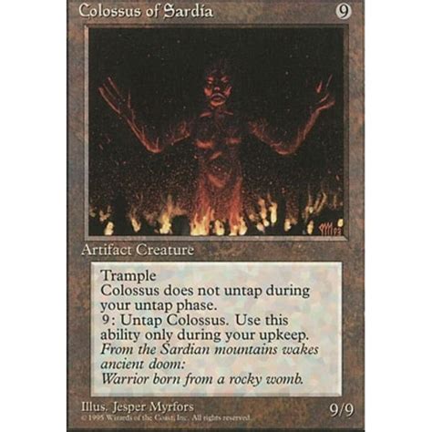 Colossus Of Sardia 4ED Rare MTG Cards WotC Shopee Philippines