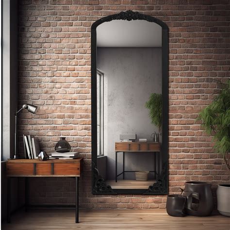 Lark Manor™ Anjulie Arch Solid Wood Mirror Full Length Mirror Wall