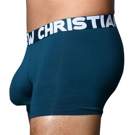 Andrew Christian Almost Naked Bamboo Boxer Briefs Dark Teal INDERWEAR