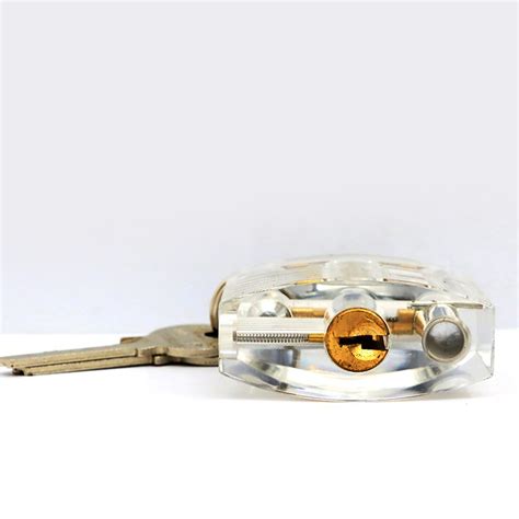 Pcs Cutaway Inside View Of Practice Transparent Padlock Lock Training