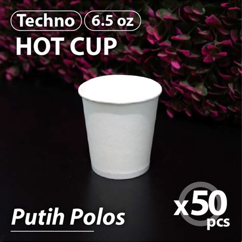 Jual Hot Cup Oz Techno Putih Polos Paper Cup Gelas Kertas Shopee Indonesia