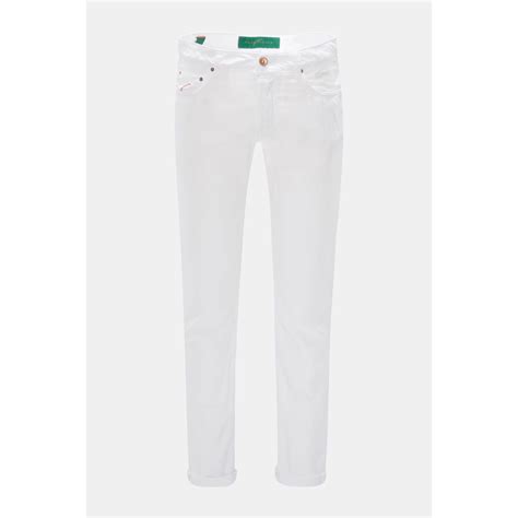 HAND PICKED Trousers Ravello White BRAUN Hamburg