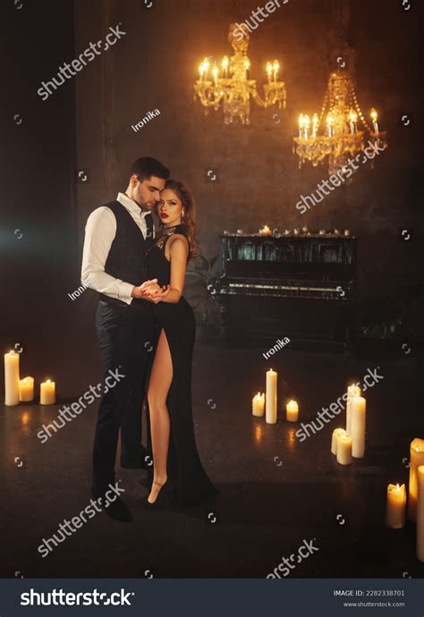 Sexy Couple Blonde Woman Holding Hand Stock Photo 2282338701 Shutterstock