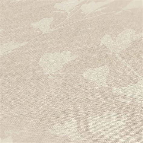 Blatt Tapete Beige modern florale Blätter Vliestapete Blumen wall