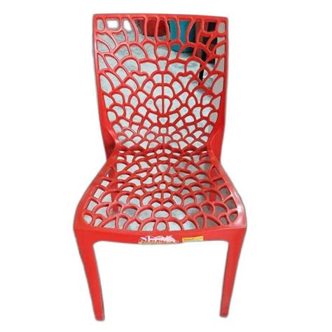 Seema Red Plastic Cafeteria Armless Chair At Rs In Ahmedabad Id