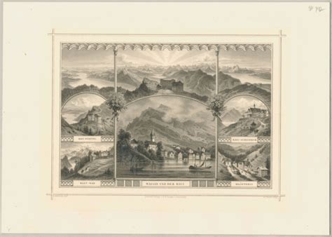 Wäggis. - Mehransichtenblatt. - "Wäggis und der Rigi"., 40,00