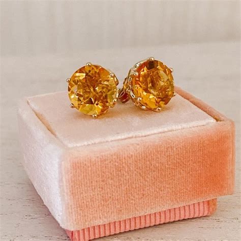 Citrine Stud Earrings Minichiello Jewellers