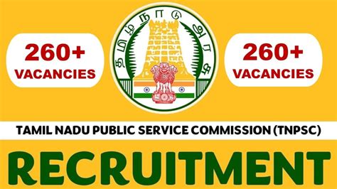 Tnpsc Recruitment 2023 Notification Out For 260 Vacancies Check