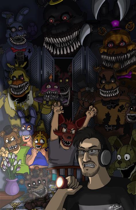 The Hero That Horror Deserves FNAF4 Markiplier Fnaf Fnaf Drawings