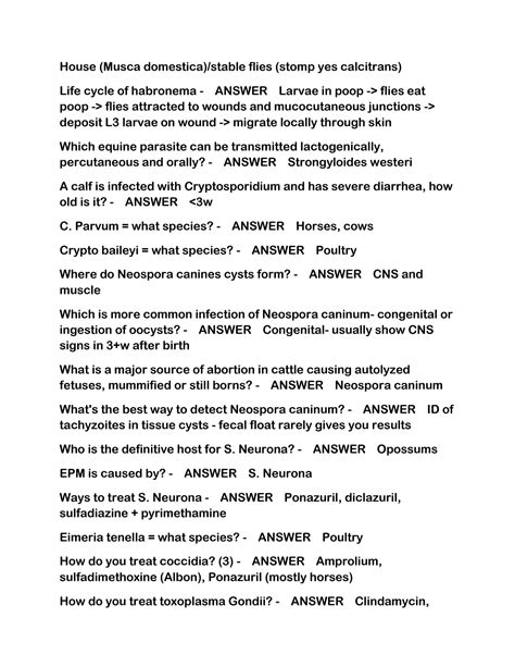 SOLUTION Parasites Navle Exam Latest Update Studypool