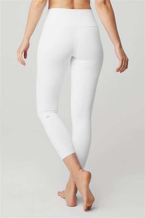 7 8 High Waist Airbrush Legging White Alo Yoga Mexico