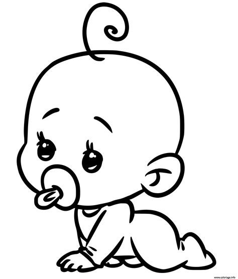 Coloriage Bebe Baby Cartoon Dessin Bebe à Imprimer